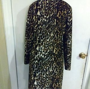 Leopard jacket under arm to under arm 21"